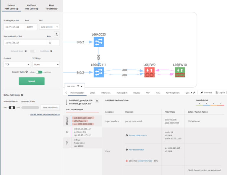 IP FABRIC - Weryfikacja przez firewalle